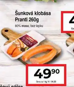 Hruška Šunková klobása nabídka