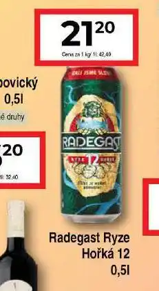 Hruška Pivo radegast nabídka