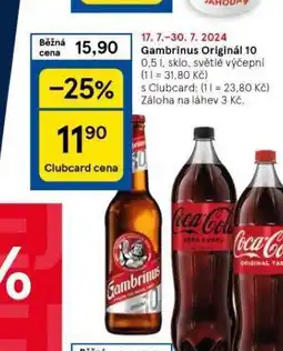 Tesco Pivo gambrinus nabídka