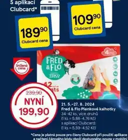 Tesco Fred & flo dětské pleny nabídka