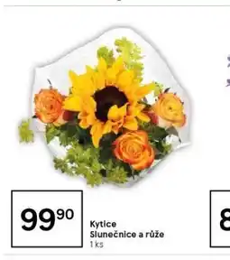 Tesco Kytice slunečnice a růže nabídka