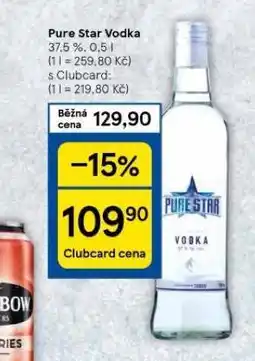 Tesco Pure star vodka nabídka