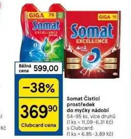 Tesco Somat čisticí prostředek do myčky nádobí nabídka