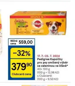 Tesco Pedigree kapsičky pro psy nabídka