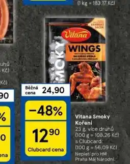 Tesco Vitana smoky koření nabídka