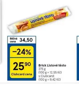 Tesco Brick listové těsto nabídka