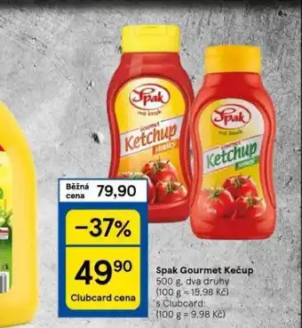 Tesco Spak gourmet kečup nabídka