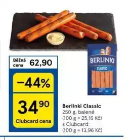 Tesco Berlinki classic nabídka