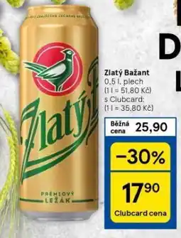 Tesco Pivo zlatý bažant nabídka