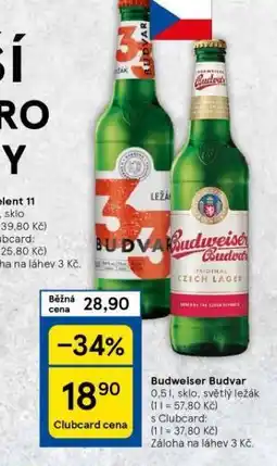 Tesco Pivo budweiser budvar nabídka