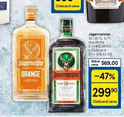 Tesco Jagermeister nabídka