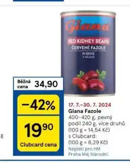 Tesco Giana fazole nabídka