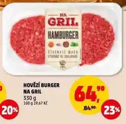 Penny Market Hovězí burger na gril nabídka