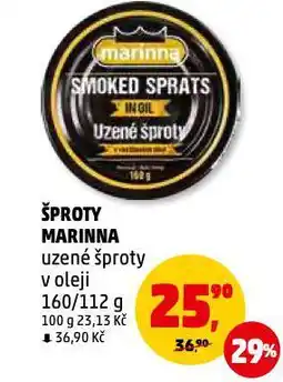 Penny Market Šproty marinna nabídka