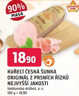 Trefa KUŘECÍ ČESKÁ ŠUNKA ORIGINÁL Z PRSNÍCH ŘÍZKŮ NEJVYŠŠÍ JAKOSTI nabídka
