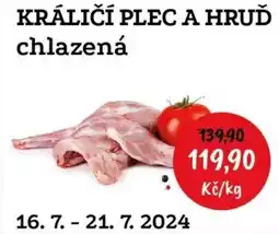RABBIT řeznictví KRÁLIČÍ PLEC A HRUĎ chlazená nabídka
