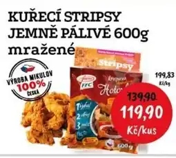 RABBIT řeznictví KUŘECÍ STRIPSY JEMNĚ PÁLIVÉ 600g mražené nabídka