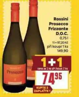 Billa Rossini Prosecco Frizzante D.O.C 0.75L nabídka
