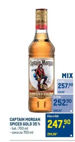 Makro CAPTAIN MORGAN SPICED GOLD 35% nabídka
