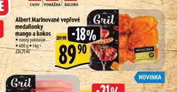 Albert Albert marinované vepřové medailonky mango a kokos nabídka