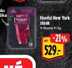 Albert Hovězí new york steak nabídka