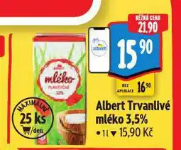 Albert Trvanlivé mléko nabídka
