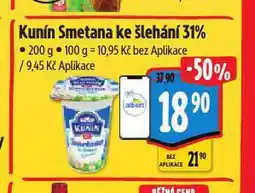 Albert Kunín smetana ke šlehání nabídka