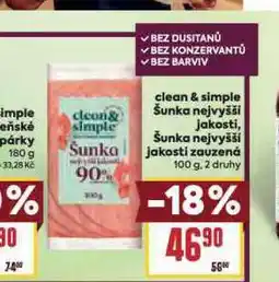 Billa Šunka nejvyšší jakosti nabídka