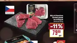 Billa Billa premium hovězí steak ze svíčkové nabídka