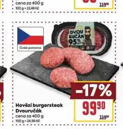 Billa Hovězí burgersteak dvouručák nabídka