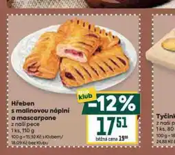Billa Hřeben s malinovou náplní a mascarpone nabídka