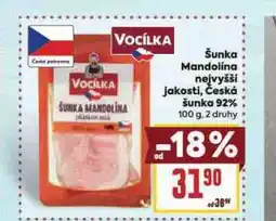 Billa Česká šunka 92% nabídka