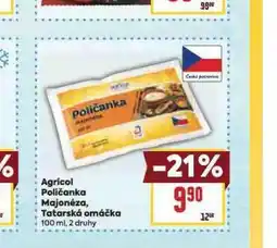 Billa Agricol poličanka majonéza, tatarská omáčka nabídka
