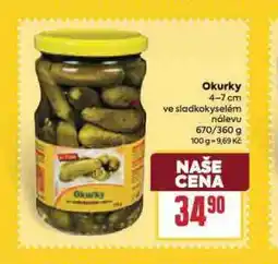 Billa Okurky 4-7 cm nabídka