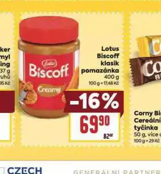 Billa Lotus biscoff klasik pomazánka nabídka