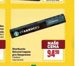 Billa Starbucks kávové kapsle pro nespresso nabídka