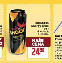 Billa Big shock energy drink nabídka