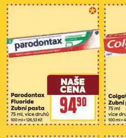 Billa Parodontax fluoride zubní pasta nabídka