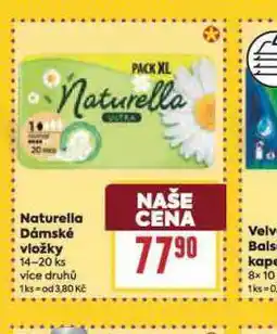 Billa Naturella dámské vložky nabídka