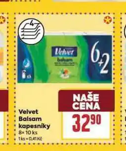 Billa Velvet balsam kapesníky nabídka