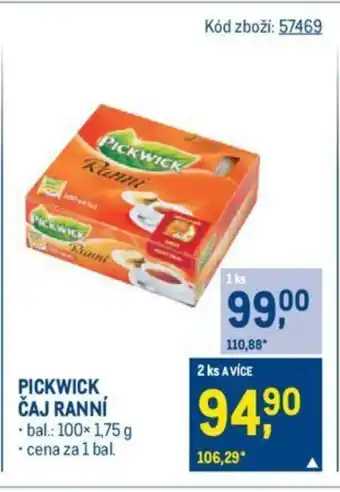 Makro PICKWICK ČAJ RANNÍ nabídka