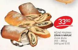 Flop RŮZNÉ PEKÁRNY ZÁVIN S NÁPLNÍ nabídka