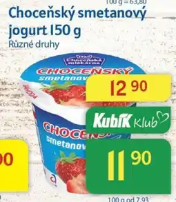 Kubík potraviny Choceňský smetanový jogurt 150 g nabídka