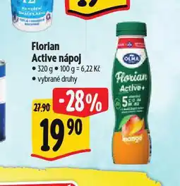 Albert Florian active nápoj nabídka