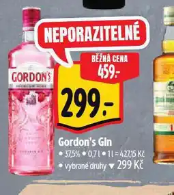 Albert Gordon´s gin nabídka