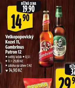 Albert Pivo velkopopovický kozel 11 nabídka