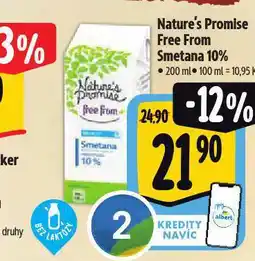 Albert Free from smetana 10% nabídka