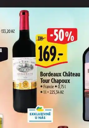 Albert Bordeaux chateau tour chapoux nabídka