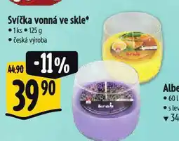 Albert Svíčka vonná ve skle nabídka
