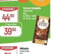 Globus Ferrero čokoláda nabídka
